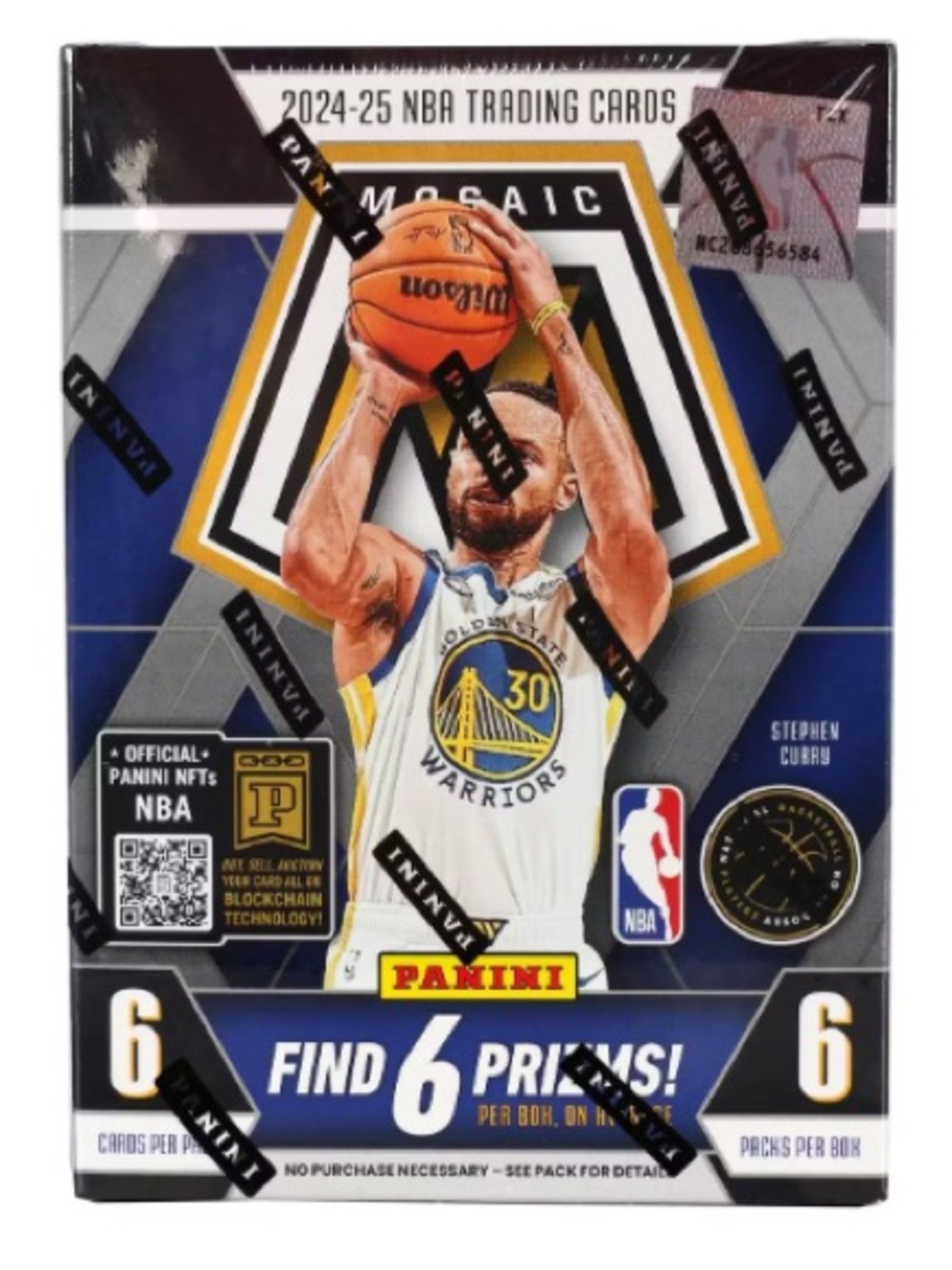 Panini Mosaic 2024-25 NBA Trading Cards Box 6 pack brand new factory sealed